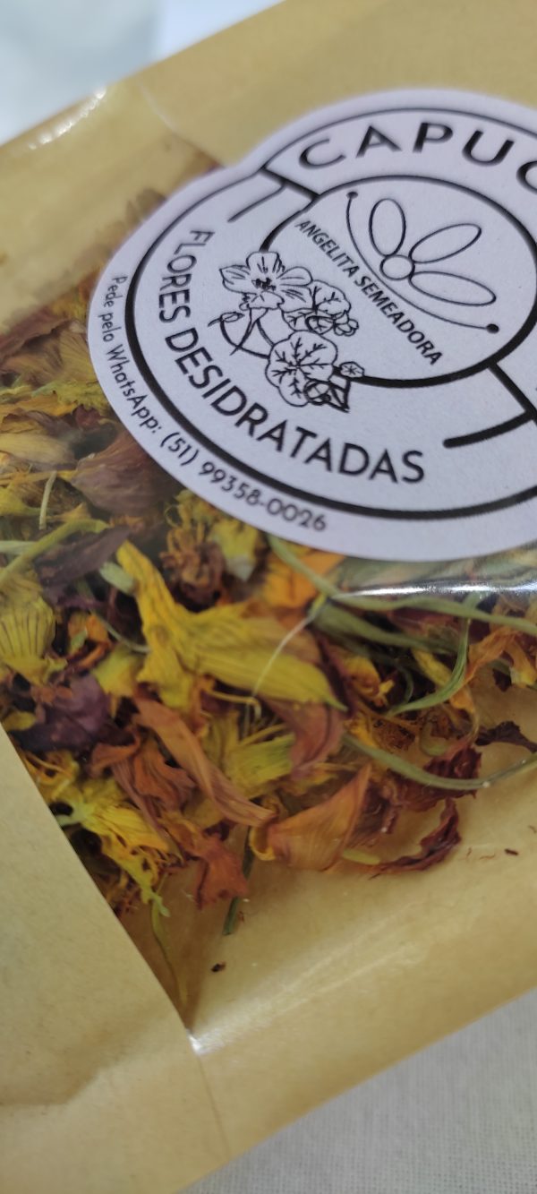 Flor Comestível Desidratada de Capuchinha
