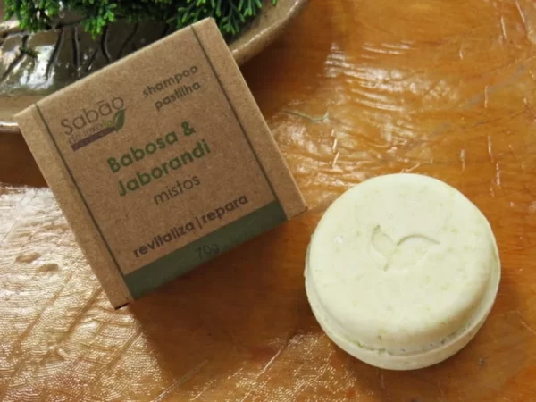 Shampoo Pastilha Natural e Vegano - Babosa & Jaborandi - 70g