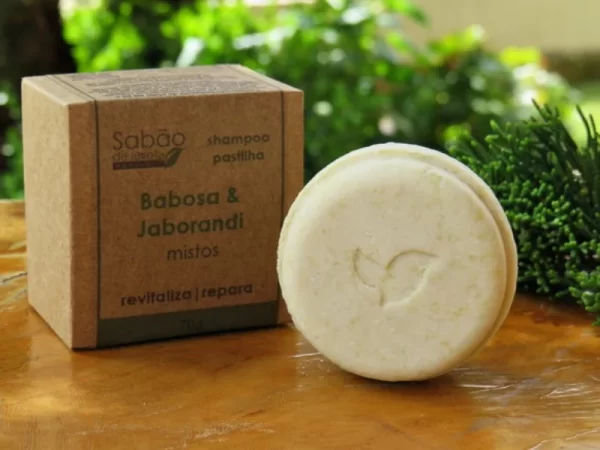 Shampoo Pastilha Natural e Vegano - Babosa & Jaborandi - 70g - Imagem 2