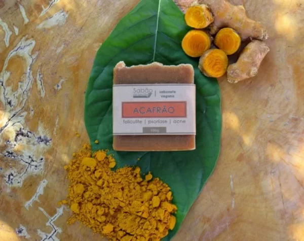 Sabonete Natural Vegano de Açafrão – 100g