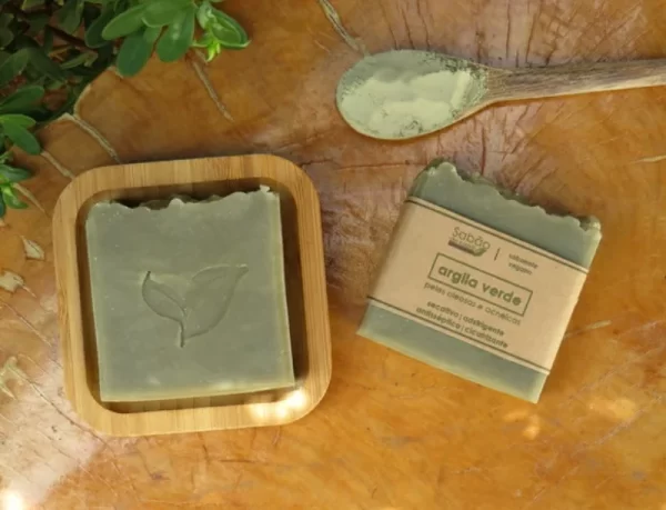Sabonete Natural e Vegano de Argila Verde & Gengibre – 100g