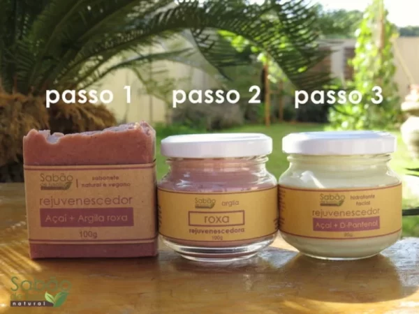 Sabonete Natural e Vegano Açaí+Argila Roxa - Rejuvenescedor - 100g - Image 3