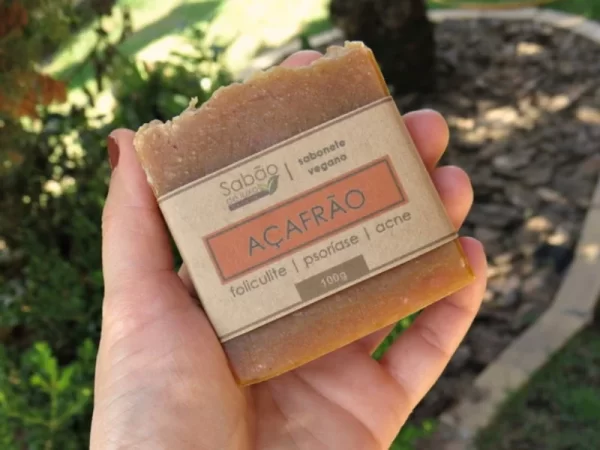 Sabonete Natural Vegano de Açafrão – 100g - Image 2