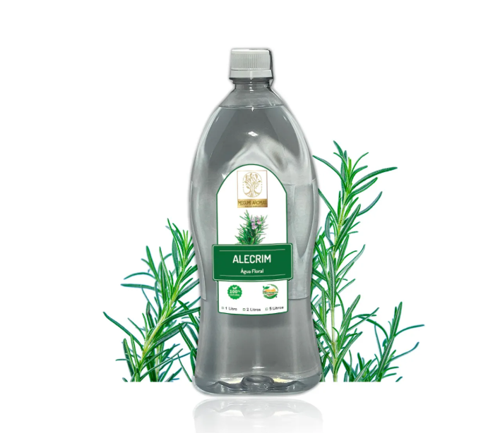 Água Floral ou Hidrolato 100% Puro - Alecrin - 1 Litro