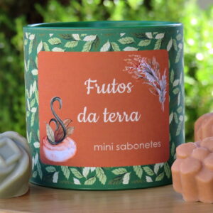 Lata com Mini Sabonetes - Frutos da Terra